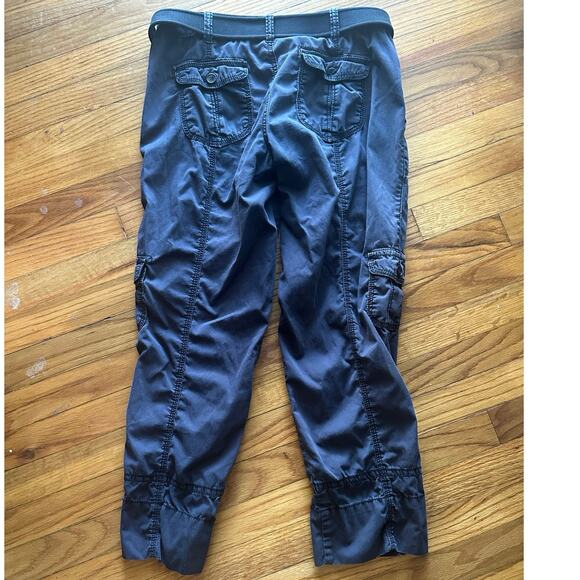 Calvin Klein Black Cargo Capri Pants with Belt – Size 8 - Picture 8 of 11